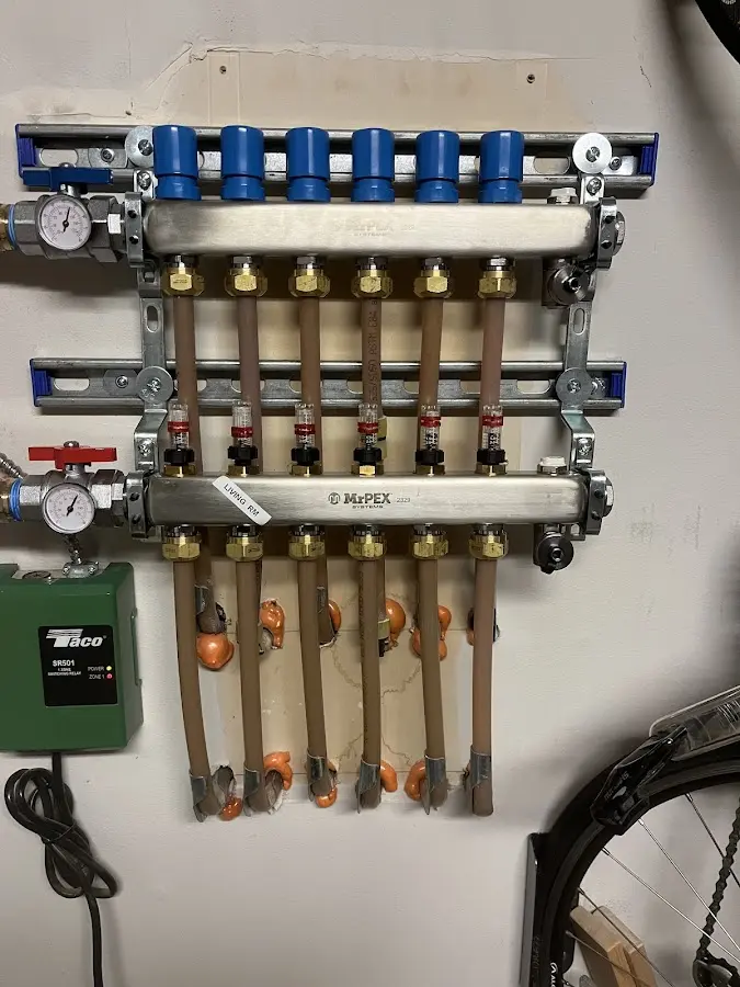 Plumber performing Gas Leak Detection at a residential property in Hanover